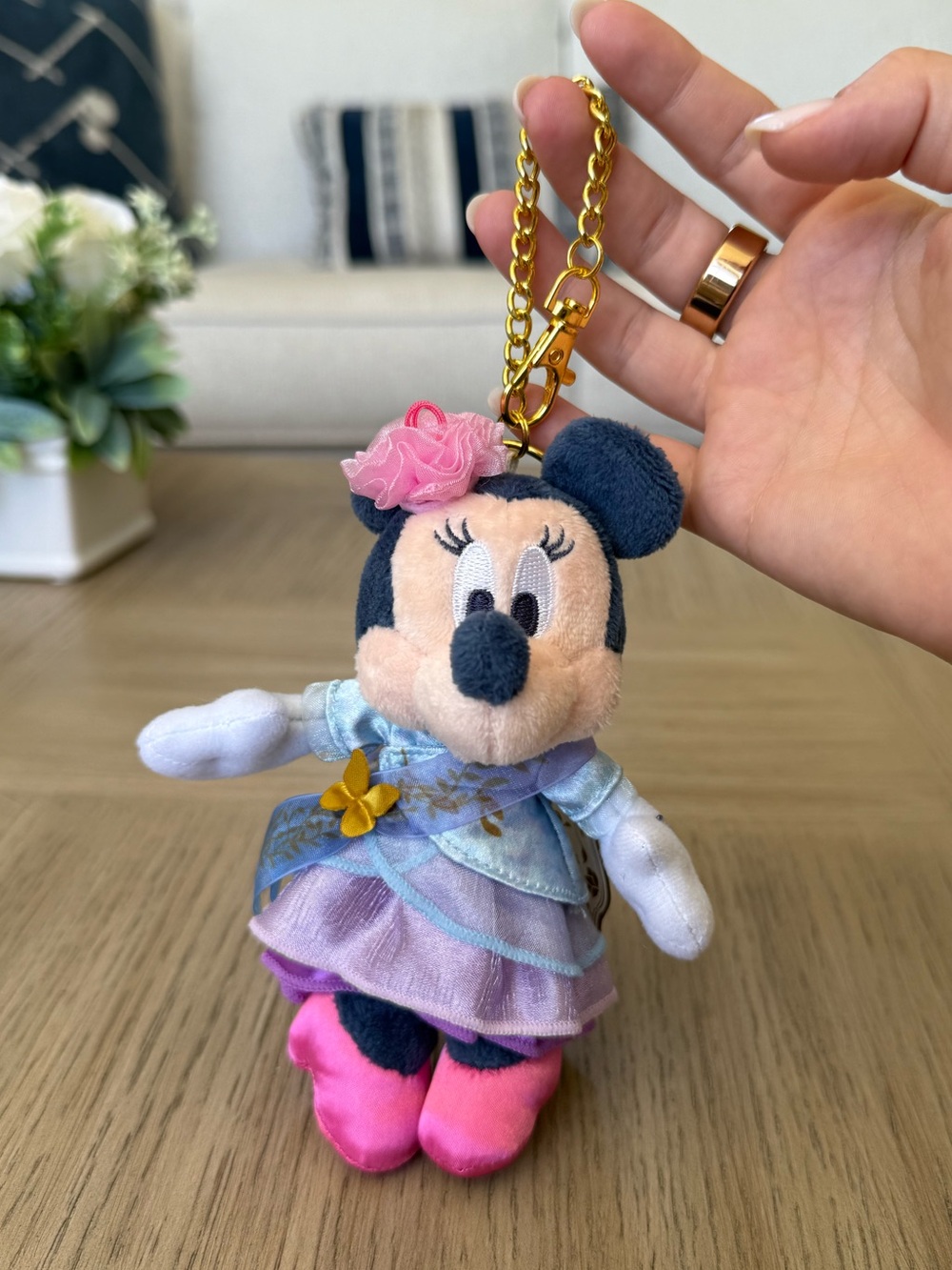 Tokyo Disney Land Fantasy Springs Hotel Mickey Mouse Plush Keychain Japan NWT